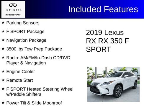 Used 2019 Lexus RX 350 350 F Sport w/ Navigation Package image 3
