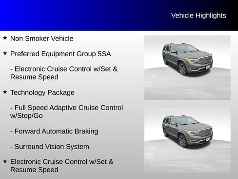 Used 2017 GMC Acadia Denali w/ Technology Package AWD/4WD image 12