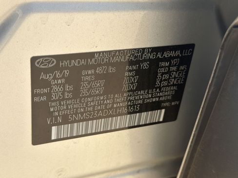 Used 2020 Hyundai Santa Fe SE FWD image 19