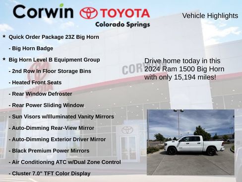 Used 2024 RAM 1500 Big Horn AWD/4WD image 7