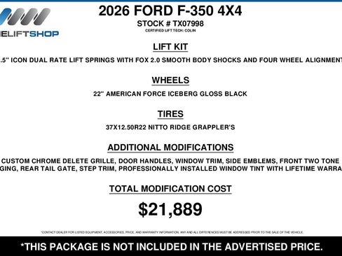 Used 2026 Ford F350 King Ranch w/ FX4 Off-Road Package image 2