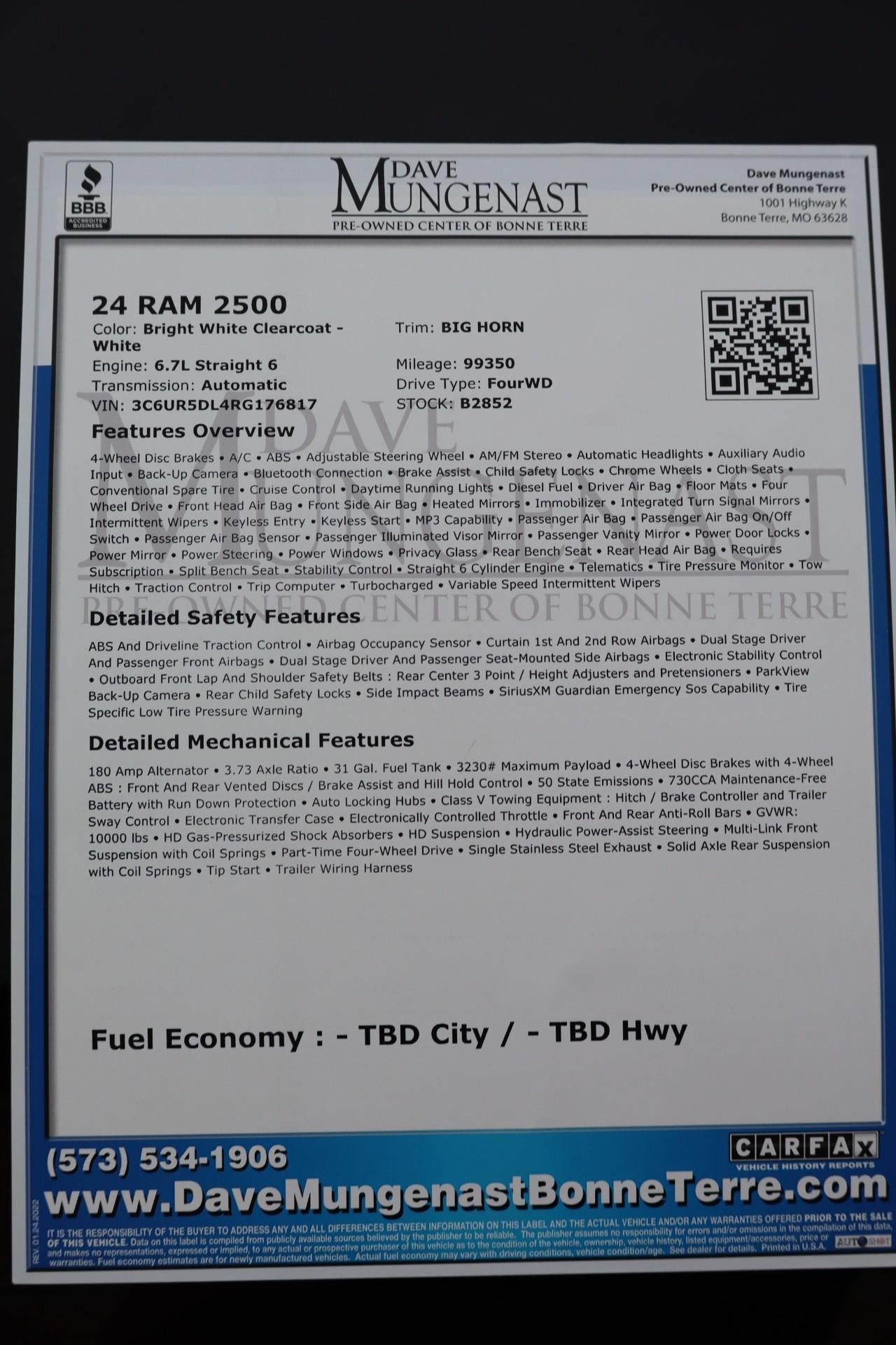 Used 2024 RAM 2500 Big Horn w/ Off Road Package AWD/4WD image 32