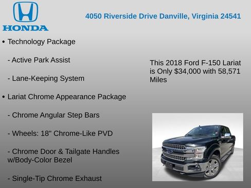 Used 2018 Ford F150 Lariat w/ Equipment Group 502A Luxury AWD/4WD image 22