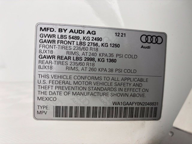 Used 2022 Audi Q5 2.0T Premium w/ Convenience Package AWD/4WD image 24