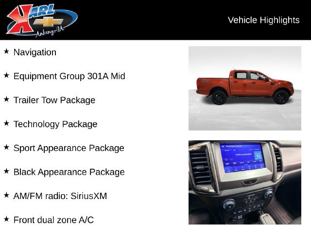 Used 2022 Ford Ranger XLT w/ Equipment Group 301A Mid AWD/4WD image 2