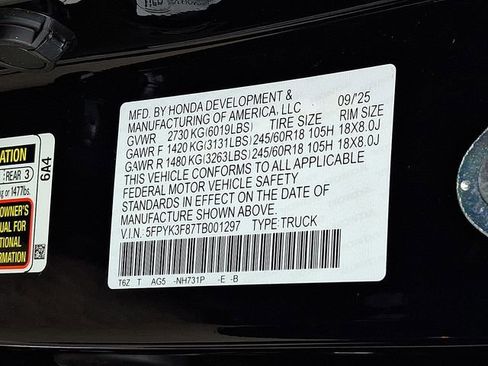 New 2026 Honda Ridgeline Black Edition image 23