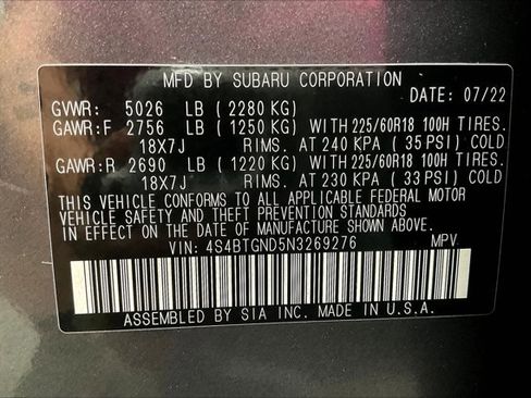 Used 2022 Subaru Outback Limited XT image 44