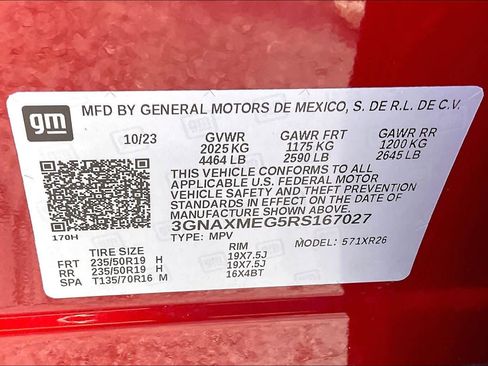 Certified 2024 Chevrolet Equinox RS w/ RS Leather Package image 29