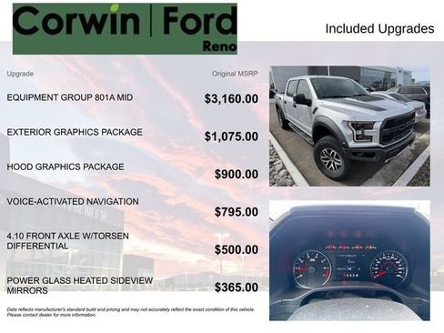 Used 2017 Ford F150 Raptor w/ Equipment Group 801A Mid image 8