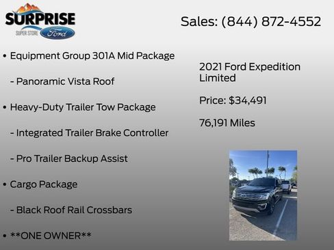 Used 2021 Ford Expedition Limited AWD/4WD image 7