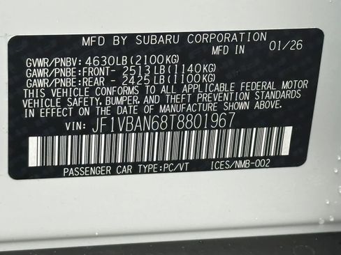 New 2026 Subaru WRX Limited image 27