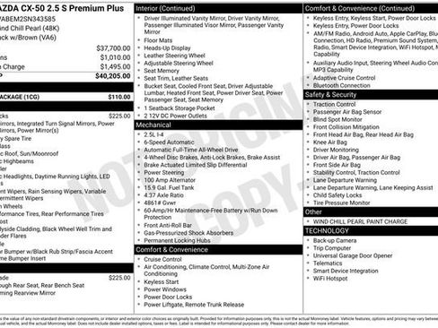 Used 2025 MAZDA CX-50 AWD 2.5 S w/ Cargo Package image 6