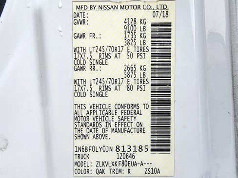 Used 2018 Nissan NV 2500 SV w/ Navigation Package image 22