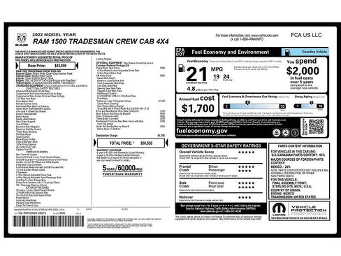 Used 2022 RAM 1500 Tradesman AWD/4WD image 2