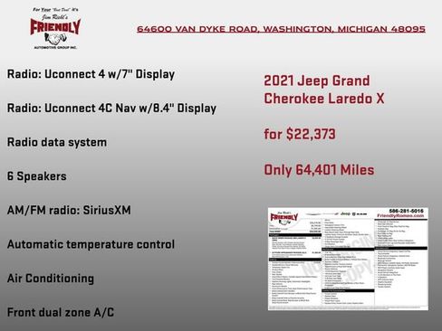 Used 2021 Jeep Grand Cherokee Laredo X AWD/4WD image 7