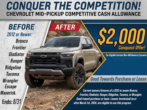 New 2026 Chevrolet Colorado W/T w/ WT Custom Package AWD/4WD image 3