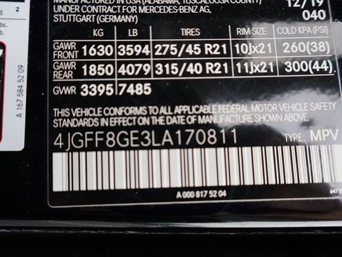 Certified 2020 Mercedes-Benz GLS 580 4MATIC image 20