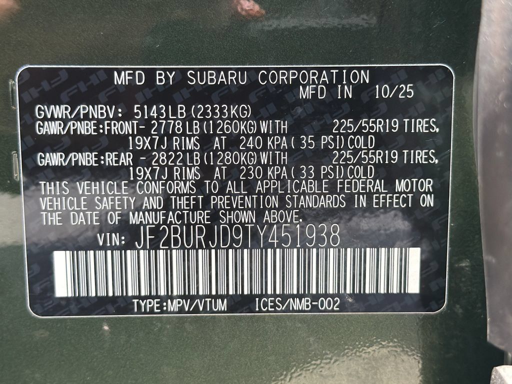 Certified 2026 Subaru Outback Touring XT AWD/4WD image 56