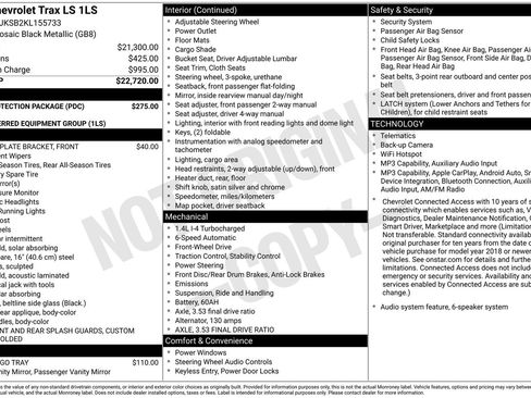 Used 2019 Chevrolet Trax LS w/ LPO, Protection Package FWD image 36