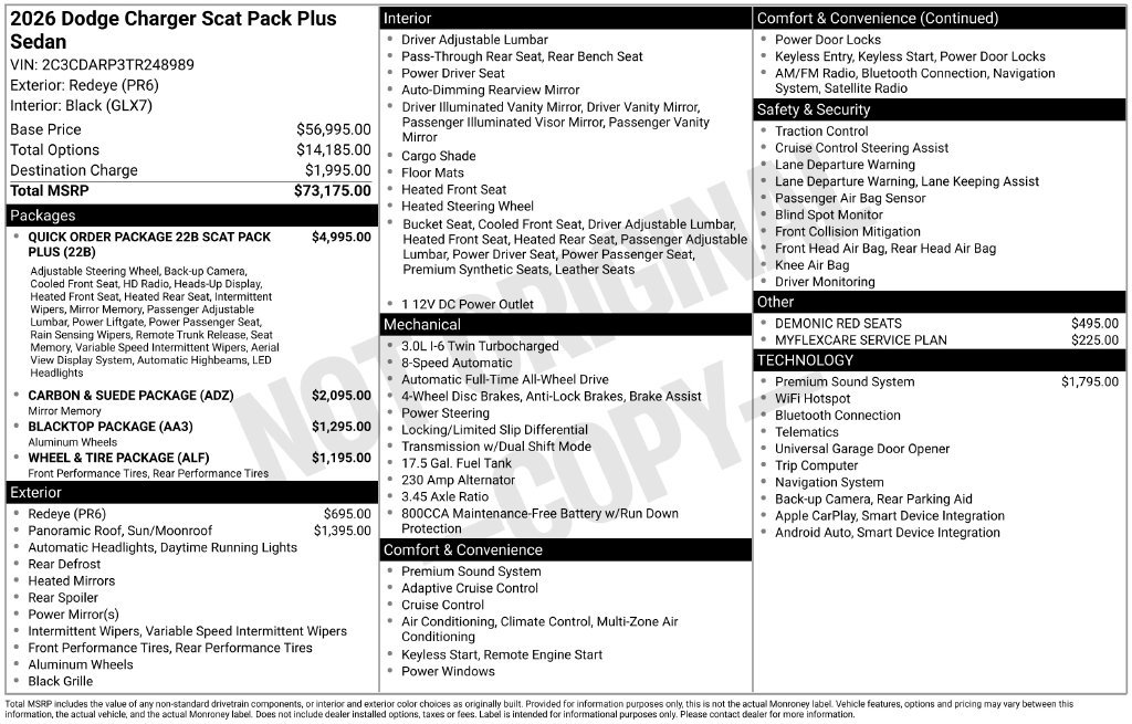 New 2026 Dodge Charger Scat Pack AWD/4WD image 5