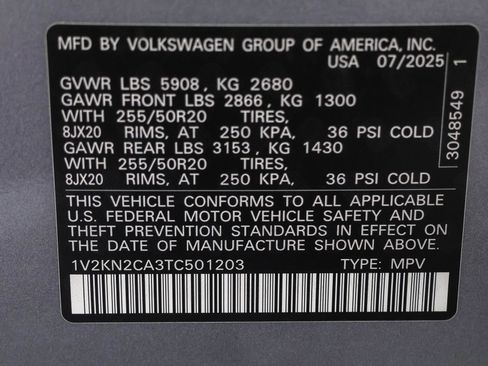 New 2026 Volkswagen Atlas SE image 50