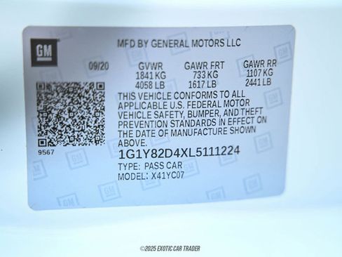 Used 2020 Chevrolet Corvette Stingray Premium Cpe w/ 3LT Preferred Equipment Group image 32