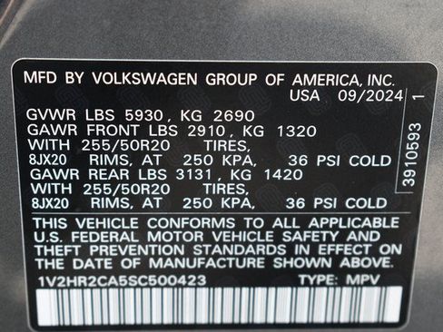 Used 2025 Volkswagen Atlas SE AWD/4WD image 34