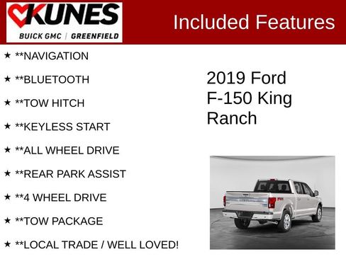 Used 2019 Ford F150 King Ranch w/ Equipment Group 601A Luxury AWD/4WD image 3