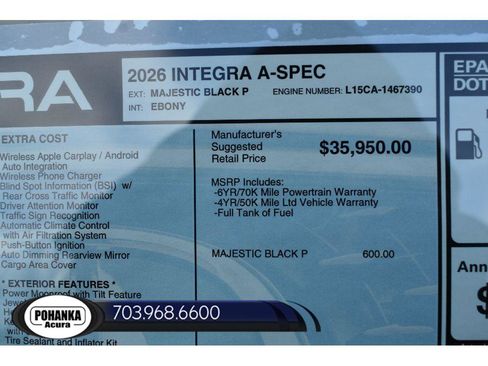 New 2026 Acura Integra A-Spec image 36