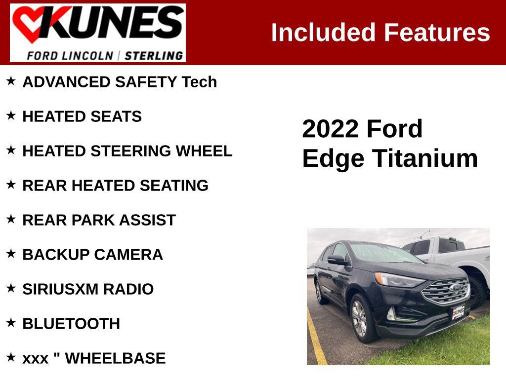 Used 2022 Ford Edge Titanium w/ Equipment Group 301A AWD/4WD image 2