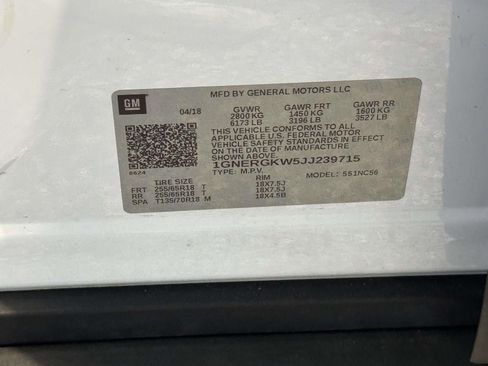 Used 2018 Chevrolet Traverse LT w/ LPO, Floor Liner Package image 30