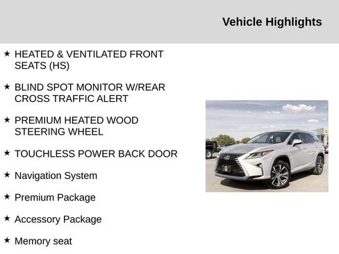 Used 2018 Lexus RX 450hL Premium w/ Premium Package AWD/4WD image 2