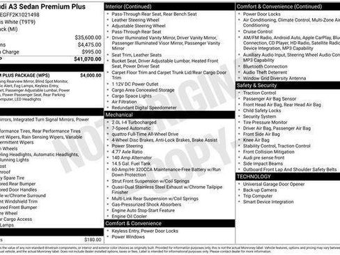 Used 2019 Audi A3 2.0T Premium Plus w/ Premium Plus Package image 3