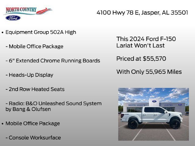 Used 2024 Ford F150 Lariat w/ Equipment Group 502A High AWD/4WD image 6