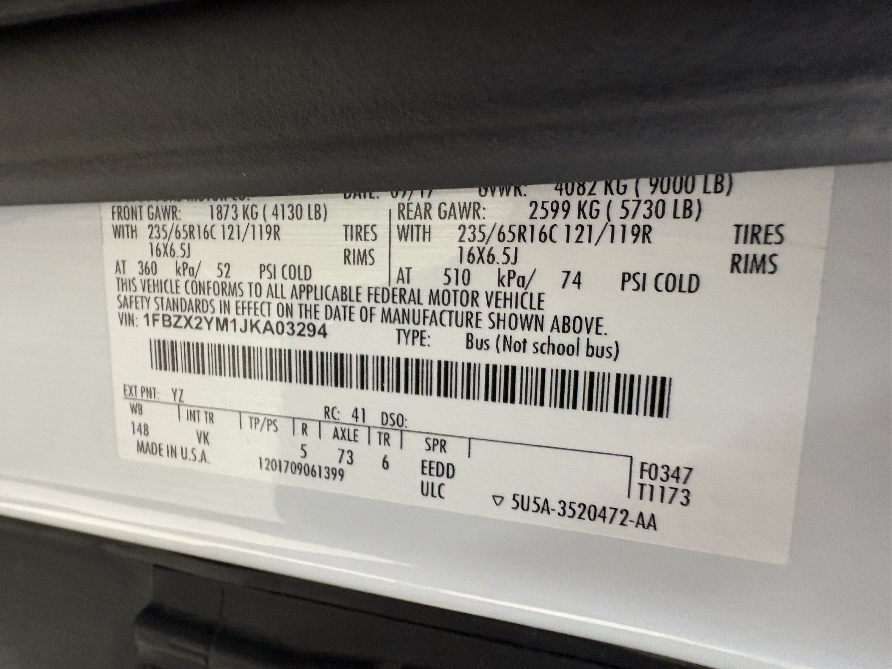 Used 2018 Ford Transit 350 XL RWD image 8
