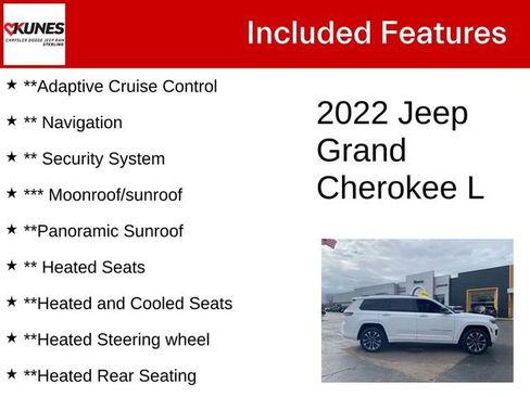 Certified 2022 Jeep Grand Cherokee L Overland w/ Luxury Tech Group IV image 5