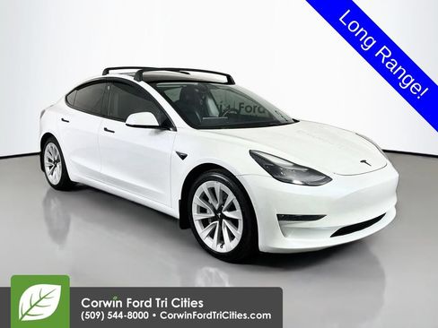 Used 2021 Tesla Model 3 Long Range AWD/4WD image 1