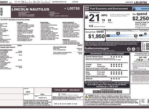 Used 2020 Lincoln Nautilus Reserve AWD/4WD image 13