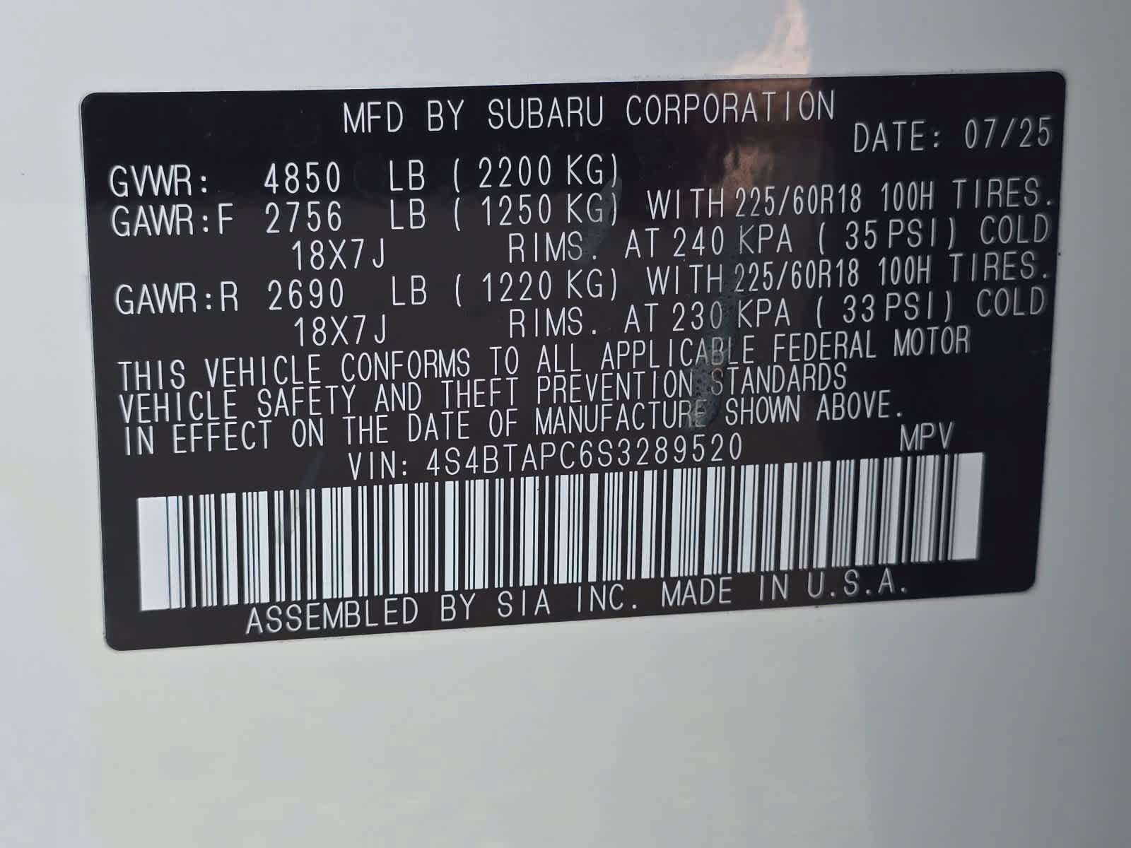 Certified 2025 Subaru Outback Touring AWD/4WD image 31