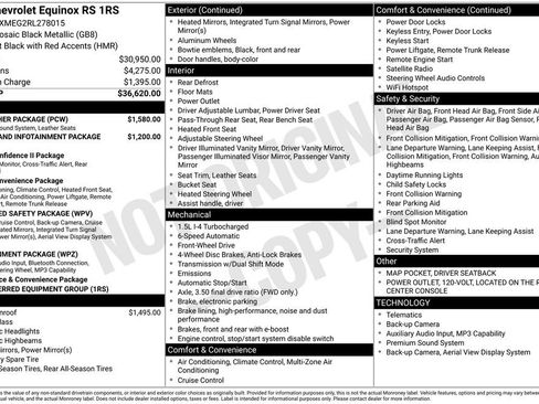 Used 2024 Chevrolet Equinox RS w/ RS Leather Package FWD image 6
