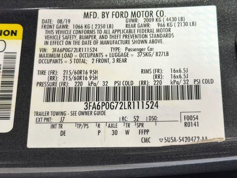Used 2020 Ford Fusion S FWD image 28