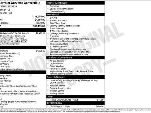 Used 2002 Chevrolet Corvette Convertible w/ Preferred Equipment Group2 RWD image 34