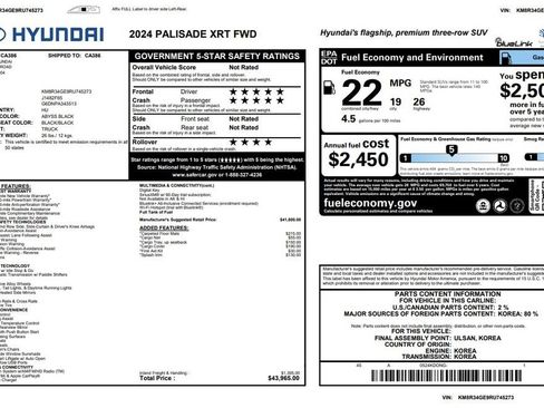 Used 2024 Hyundai Palisade XRT FWD image 4