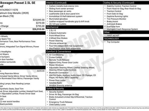 Used 2013 Volkswagen Passat 2.5 SE image 4