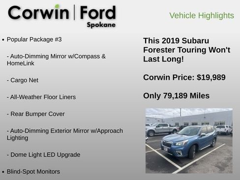 Used 2019 Subaru Forester Touring w/ Popular Package #3 image 6