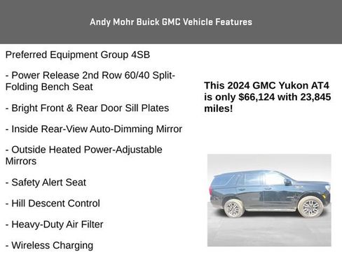 Used 2024 GMC Yukon AT4 w/ Technology Package AWD/4WD image 12