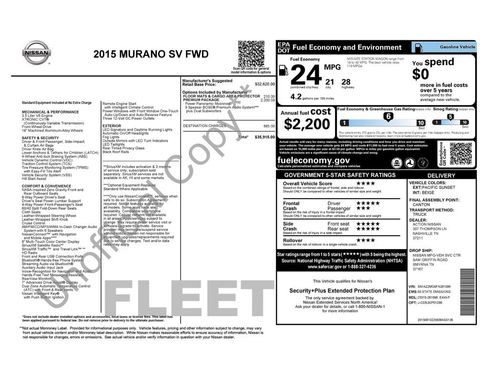 Used 2015 Nissan Murano SV w/ Premium Package FWD image 1