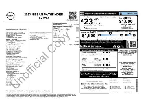 Certified 2023 Nissan Pathfinder SV w/ Cargo Package image 10