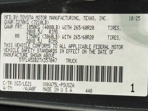 New 2026 Toyota Tundra SR5 AWD/4WD image 17