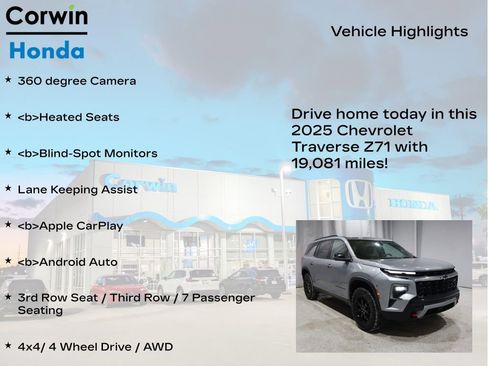 Used 2025 Chevrolet Traverse Z71 image 6